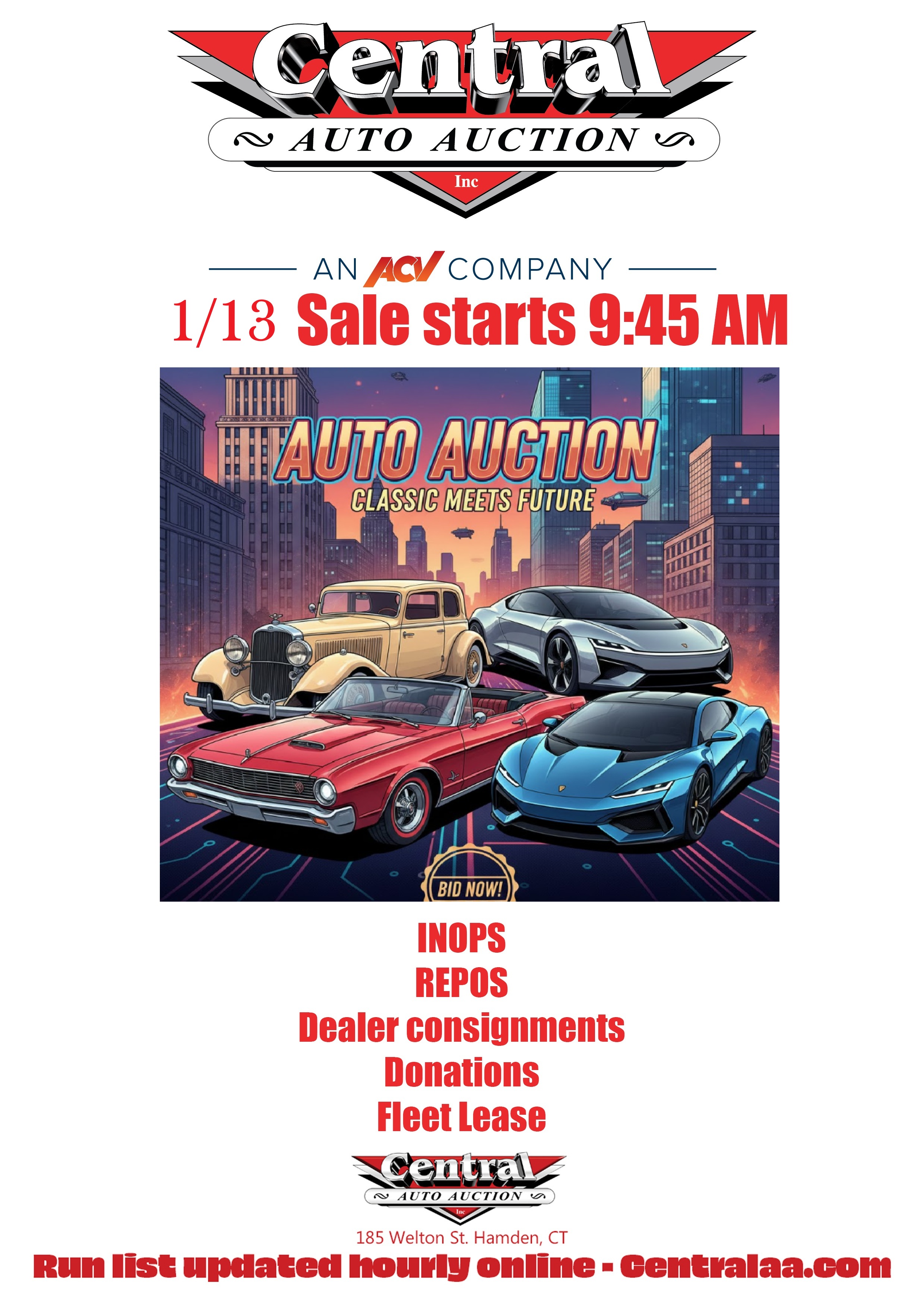New at Central Auto Auction